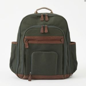 EDWARD BACKPACK IN GREEN CANVAS BY BAEKGAARD